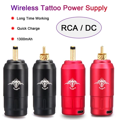 Baterie pentru tatuaje Durată lungă de viață 1300 mAh Interfață portabilă RCA/DC